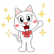 Always cheerful white cat