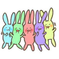 Colorful Rabbits Party!!