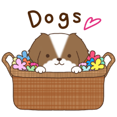 Sticker of cute dogs