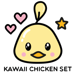 Kawaii chicken stickers
