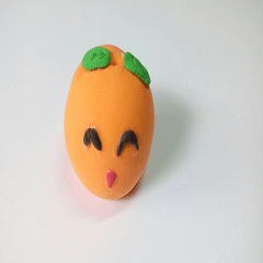 Orange shaped light clay