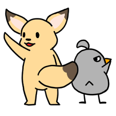 The daily of chick Ojin and fox Taro2