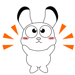 Always cheerful children rabbit