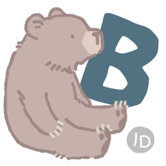 Easygoing bear Stickers (ID)