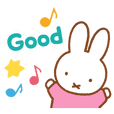 Stiker Animasi Miffy: Pastel