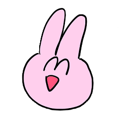 Powerful happy rabbit