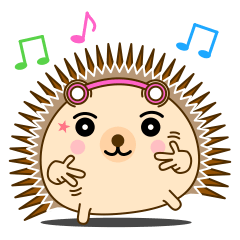 Kawaii Plump Hedgehog- Everyday stickers
