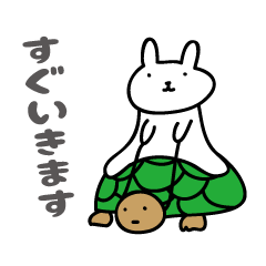 funny rabbit Sticker by keimaru