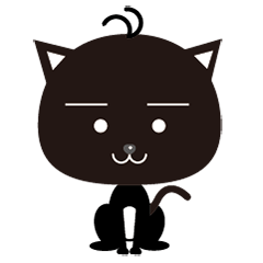 black cat sticker 01