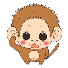 The monkey design sticker