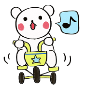 Daily life sticker of the bear