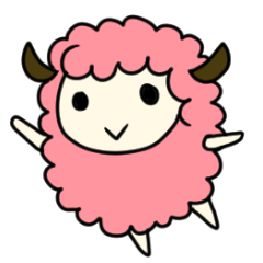 Colorful sheep sticker
