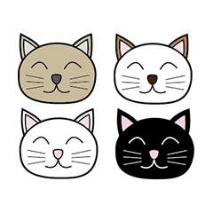 cats family sticker