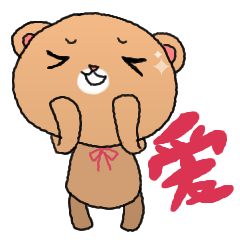 charming bear sticker