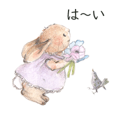 rabbits with gentle colored scenery 3