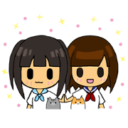 noto dialect high school girl and cat