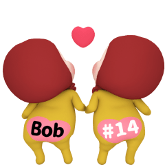 Red Towel#14 [Bob_e] Name Sticker