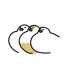 Java sparrows(cream) - Stiker LINE | LINE STORE