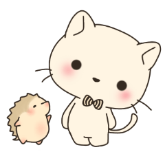 Cat's diary with hedgehog