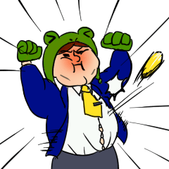 Frog salaryman