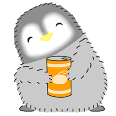 Fluffy penguin stamp