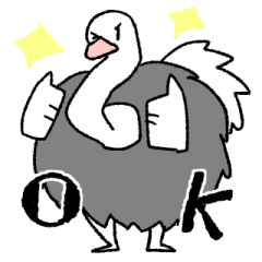 Loos Ostrich sticker