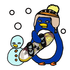powder penguin(Snowboard Skiing )English