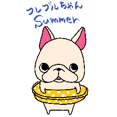 French Bulldog sticker for summer