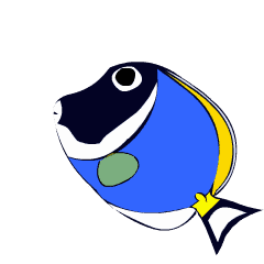 ばきばき泳ぐ熱帯魚 パウダーブルー Line スタンプ Line Store ばきばき泳ぐ熱帯魚 パウダーブルー Line スタンプ Line Store
