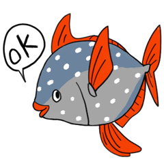 Red sunfish stamp