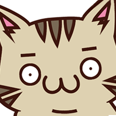 Sticker of tenpachan cat