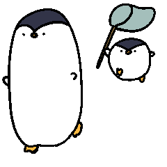 penguin Koma-san and eel penguin Una-san