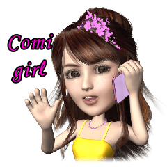 3D pretty girl Comi.