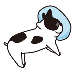 French Bulldog BOO (pied) – LINE stickers | LINE STORE