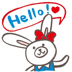 A cute rabbit talks