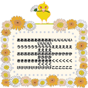 Flower and Speech bubble card Parakeet