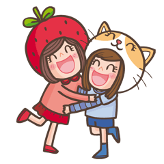 Strawberry and Cat girls