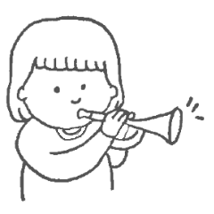 trumpet girl.
