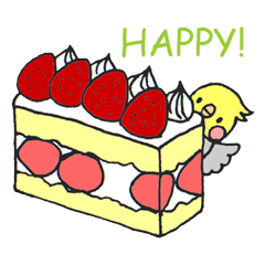 スイーツに乗るインコ Line スタンプ Line Store