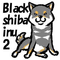 black shiba inu sticker2 english version