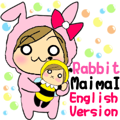 Sticker of English version rabbit Maimai