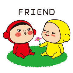 Pretty Yellow And Pretty Red Line Stickers Line Store Pretty Yellow And Pretty Red Line Stickers Line Store