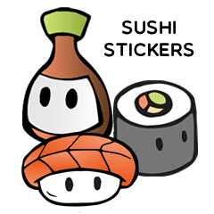 Small sushi stickers