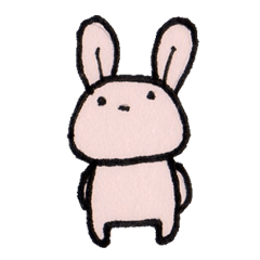 Melancholy rabbit sticker