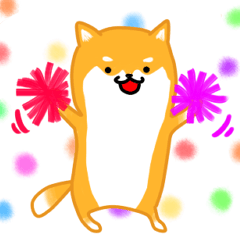 Sticker of a Shiba dog