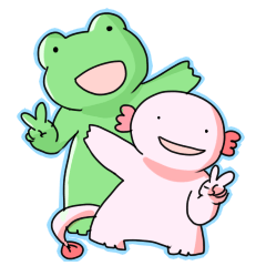 Amphibian brothers Sticker