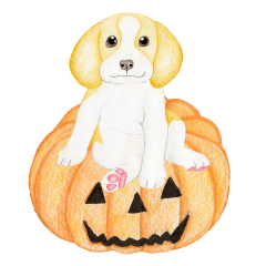 Halloween Beagle Sticker (English)