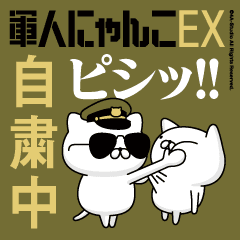 "JISHUKUCHU"name/Movie Military cat