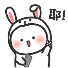 Happy baby rabbit's daily life