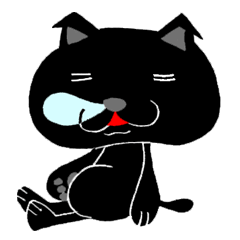 Black cat Ume's sticker 2